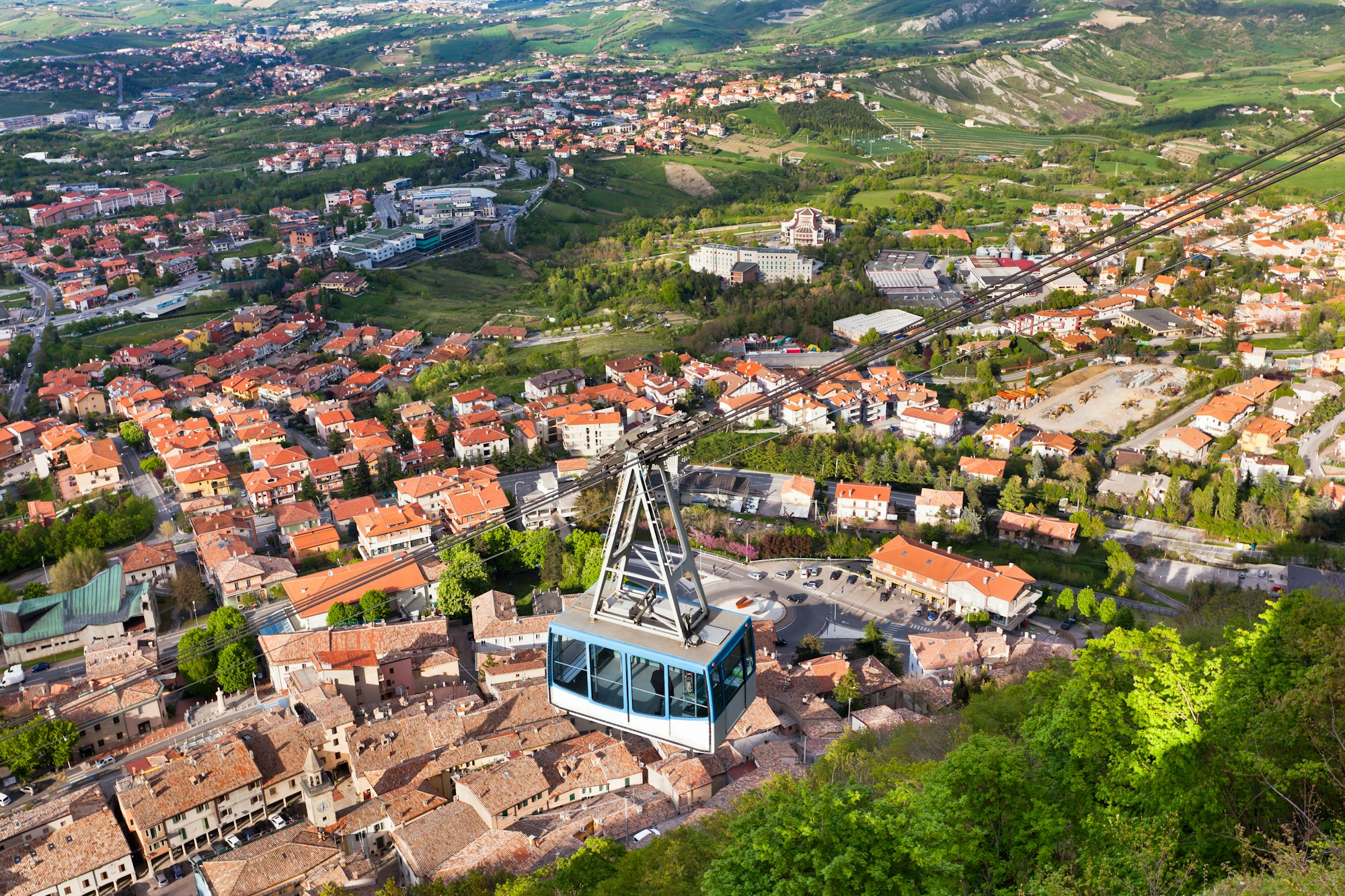 Cable Car at Titano mountain, San Marino