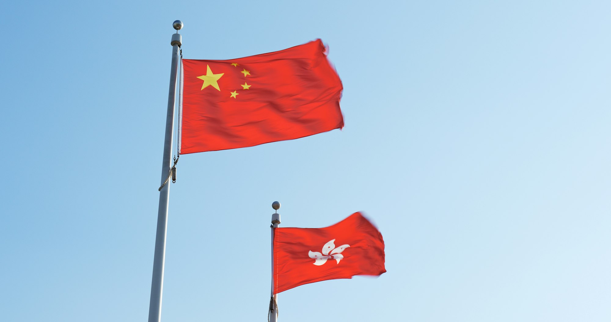 China and Hong Kong flag